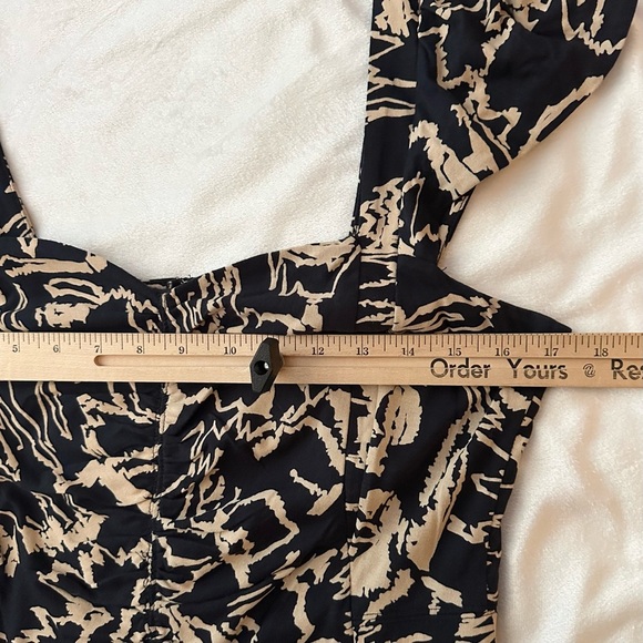 Marc by Marc Jacobs Normandy Mini Dress M Blue Tan Cotton Jersey Knit Cap Slv - Picture 8 of 11